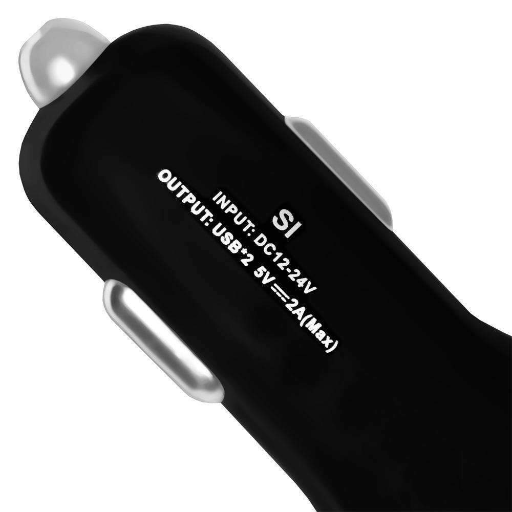 Car Charger with 2 USB ports and built in power bank